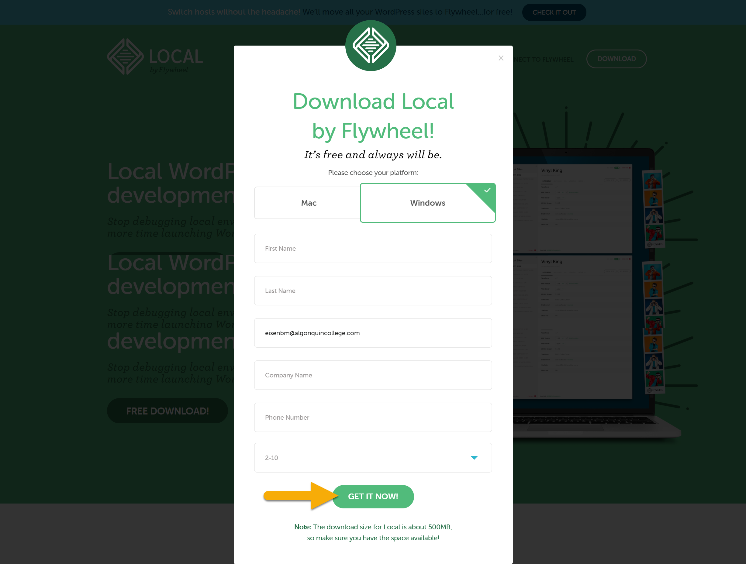 Local by Flywheel Form